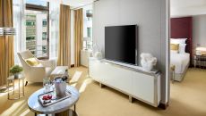 paris deluxe suite 513 living area at Mandarin Oriental Paris