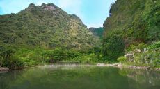 Natural geothermal hot springs at the banjaran