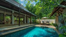 plunge pool in the garden villa at the banjaran