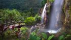 The Banjaran Hotsprings Retreat surrounded by lush greenery at the banjaran