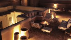 Terrace night fire pit