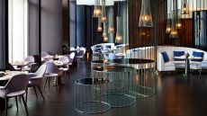 dining hall city view