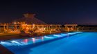 outdoor pool at night