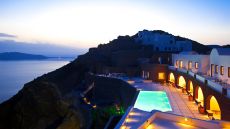 hotel exterior sunset