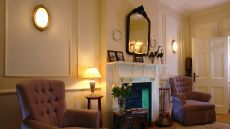 sitting area fireplace