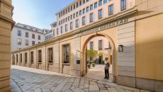 See more information about Mandarin Oriental, Milan 1.hero shot entrance doorman at Mandarin Oriental Milan