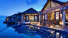 overwater villa two 2 bedroom infinity pool back deck at night AT Song Saa Private Island