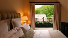 bedroom with balcony