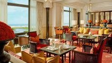 The lobby lounge at The Leela Palace Chennai