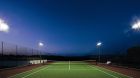 Tennis court at night