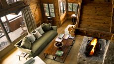 loft room with fireplace