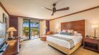 bedroom with balcony and view