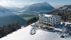 Hotel Villa Honegg winter aerial