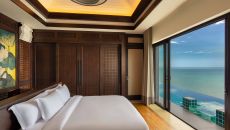 04 Three bedroom Oceanview Pool Villa Master Bedroom at Banyan Tree Lang Co Hue