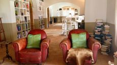 Wine Library Bar and club chairs