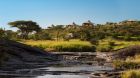 mahali mzuri view from valley to camp