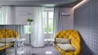 Vander  Urbani  Resort   Slovenia room yellow couch 
