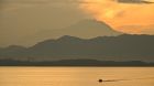 mountains at dusk