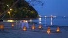 dining on the beach