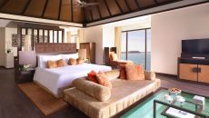 One Bedroom Over Water Villa Bedroom and Lounge