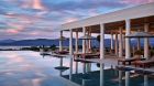 Villa exterior sunset