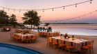 poolside sunset dinner setup Hyatt Regency Chesapeake Bay