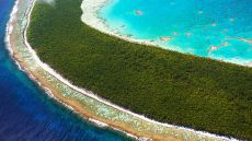 aerial view of the atoll