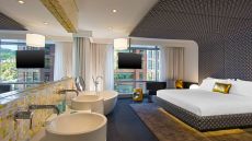 large bedroom freestanding tub