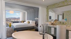 city view and freestanding tub at W Bogota