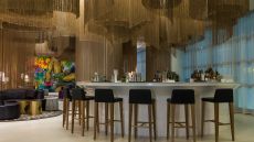 bar with ceiling decoration