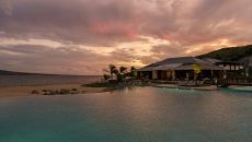 P094 Lagoon Pool Sunset at Park Hyatt St. Kitts