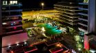  Hotel at night  Grand  Hyatt  Rio de  Janiero.