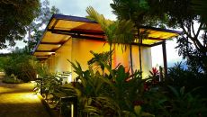 hotel grounds evening