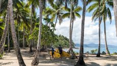 Surfing on Playa Grande and Playa Preciosa 340at Amanera