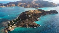 The Branson Estate aerial island view