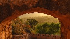 The gate to the resort