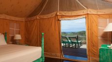 Tented villa interior