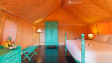 Tented villa interior