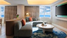 Andaz Suite Living Room Lounge Seating at Andaz Miami Beach A Concept by Hyatt