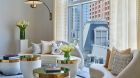 Sitting area city view.