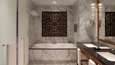 Luxury Burj View Suite Bathroom AT Taj Dubai