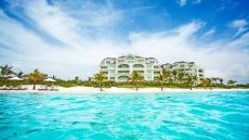 Shore beach view from water