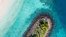 Snorkeling beach at Six Senses Fiji