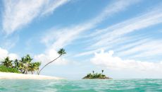 Beach and bay at Six Senses Fiji