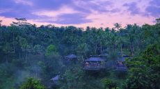  accommodation tent overview from across the valley 