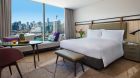 Superior Room king bed Darling Harbour view
