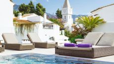 exterior pool at Nobu Marbella