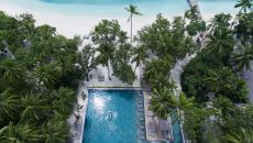 Pool Aerial Beach at Vakkaru Maldives