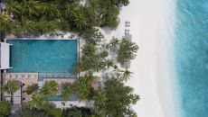 Pool Aerial at Vakkaru Maldives