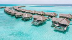 Overwater Villa Aerial 2 at Vakkaru Maldives